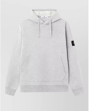 Stone Island Cotton Hooded Sweatshirt - White