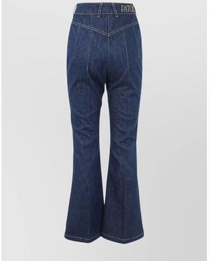 Patou Denim Flared Pants - Blue