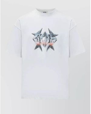 Gcds Cotton Graphic Print Short-Sleeve T-Shirt - Blue