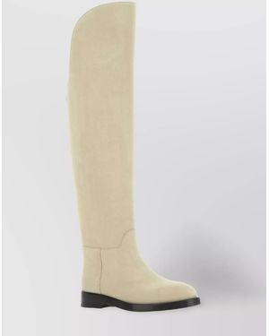 DURAZZI MILANO Suede Over-The-Knee Boots - White