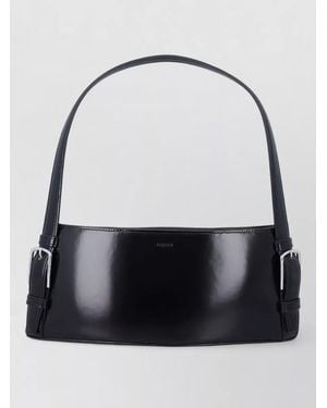 Coperni Shoulder Bag Ergonomic Design Buckle Detail - Black