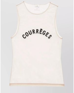 Courreges Sleeveless Tank Top - Natural