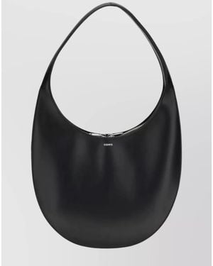 Coperni Swipe Medium Leather Shoulder Bag - Black