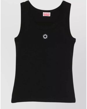 KENZO Ribbed Tank Top - Black