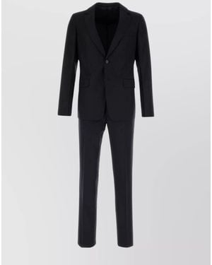 Prada Wool Cashmere Slim-Fit Single-Breasted Suit - Black