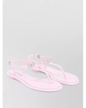 Mach & Mach Crystal-Embellished Thong Sandals - Pink
