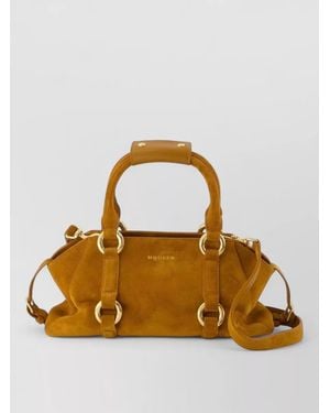 McQueen Small Calf Leather Shoulder Bag - Metallic