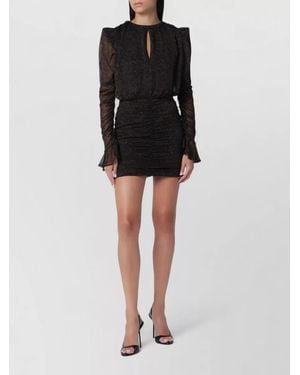 ROTATE BIRGER CHRISTENSEN Printed Mini Dress - Black