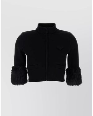 Prada Cropped Jacket - Black