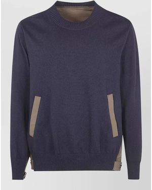 Sacai Fine-Knit Jumper - Blue