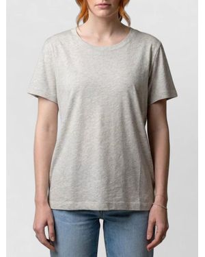 The Row Ribbed Regular-Fit Cotton T-Shirt - Grey