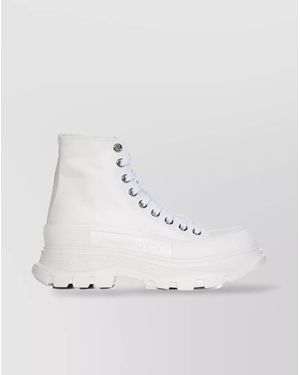 McQueen Canvas High-Top Trainers - Natural