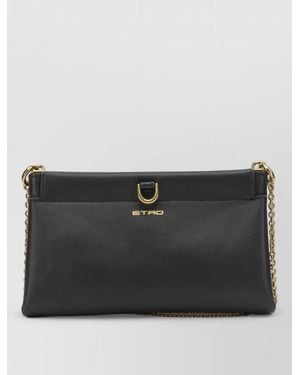 Etro Talk Chain Rectangular Clutch Bag - Black