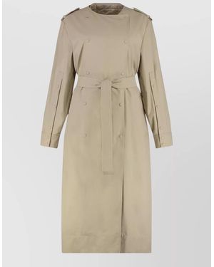 Moncler Cotton Trench Coat - Natural