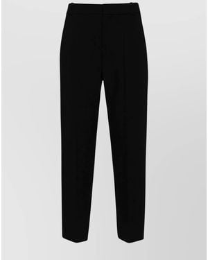 Balmain Viscose Straight-Leg Trousers - Black