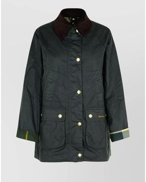 Barbour 'Coton Ciré Vert' Jacket - Black