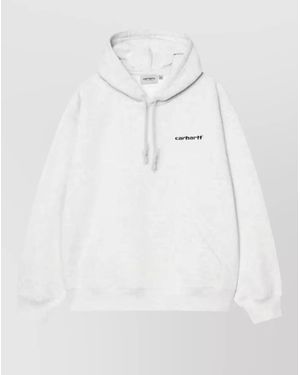 Carhartt Logo Hoodie Silk Nylon Blend - White