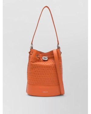 Zanellato Leather Shoulder Bucket Bag - Orange