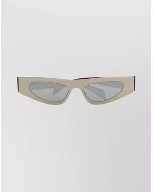 Gucci Cat Eye Metal Sunglasses With Tinted Lenses - Gray