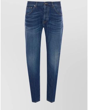 Dondup Denim Slim-Fit Straight-Leg Trousers - Blue
