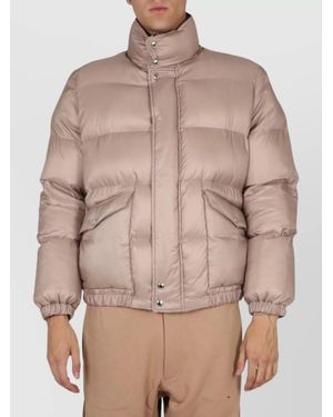 McQueen Graffiti Logo Print Down Jacket - Natural