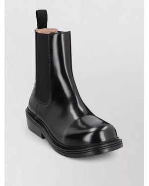 Bottega Veneta Leather Chelsea Boots - Black