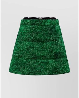 Moncler Genius Printed A-Line Skirt - Green