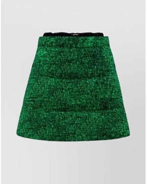 Moncler Genius Printed A-Line Skirt - Green
