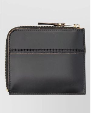 Comme des Garçons Small Zip Triple Stitch Leather Wallet - Gray