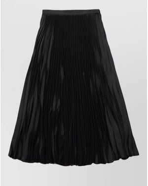 Jil Sander Pleated Midi Skirt - Black