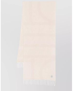 TOTEME Jacquard Fringed Scarf - Natural