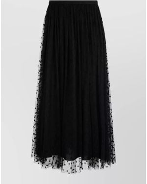 Alberta Ferretti Long Pleated Skirt - Black