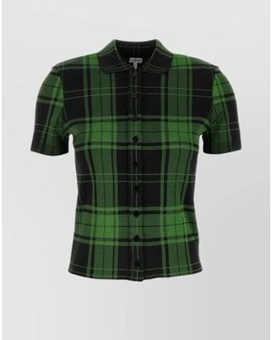 Loewe Embroidered Silk Blend Shirt - Green