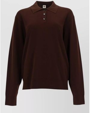 THE GARMENT Madison Knit Polo Long Sleeve Jumper - Brown