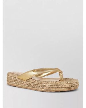 Gianvito Rossi Tahiti Nappa Silk Washed Marbell Sandals - Natural