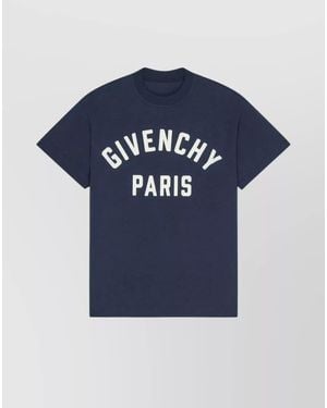 Givenchy Paris Boxy Fit T-Shirt - Blue