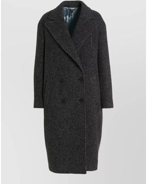 Maurizio Miri Double Breasted Cocoon Coat - Black