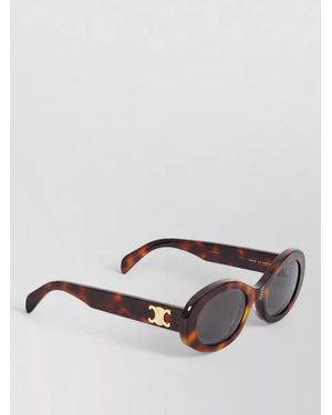 Celine Havana Acetate Round Sunglasses - Gray