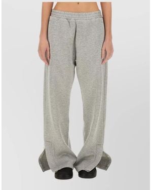 Fiorucci Regular-Fit Wide-Leg Trousers - Grey