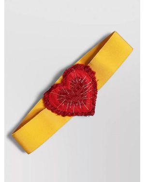 Dolce & Gabbana Heart Embellished Belt - Orange