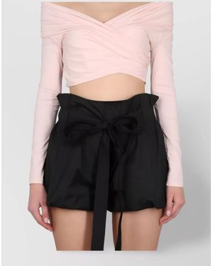 Philosophy Cropped Blouse - Black