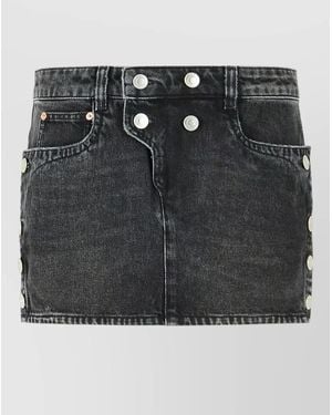Isabel Marant Denim Mini Skirt - Black