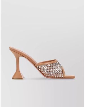 AMINA MUADDI Lupita Crystal Net 95 Sandals - Pink