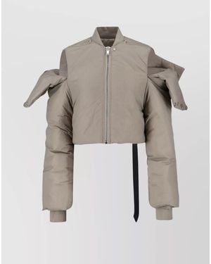 Rick Owens Comfortable Long Sleeve Padded Jacket - Natural