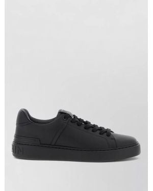 Balmain Leather Low-Top Trainers - Black