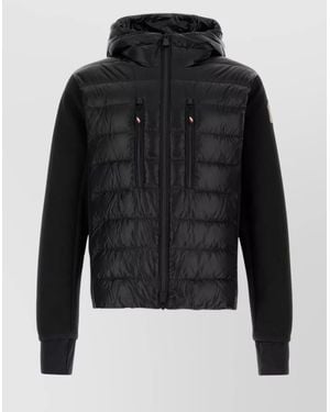 Moncler Hooded Padded Jacket Side Pockets - Black