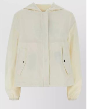 Herno Jersey Reversible Hooded Jacket Elastic Cuffs - Natural