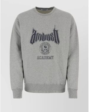 Ambush Grey Cotton Blend Oversize Sweatshirt
