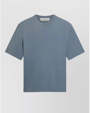 Golden Goose Relaxed Fit Cotton Jersey Logo T Shirt - Blue