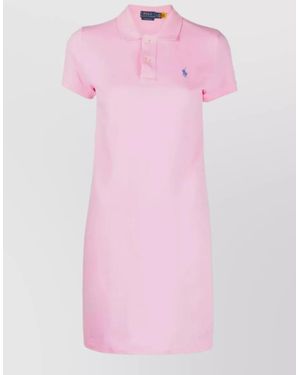 Ralph Lauren Polo Collar Casual Dress Short Sleeves - Pink